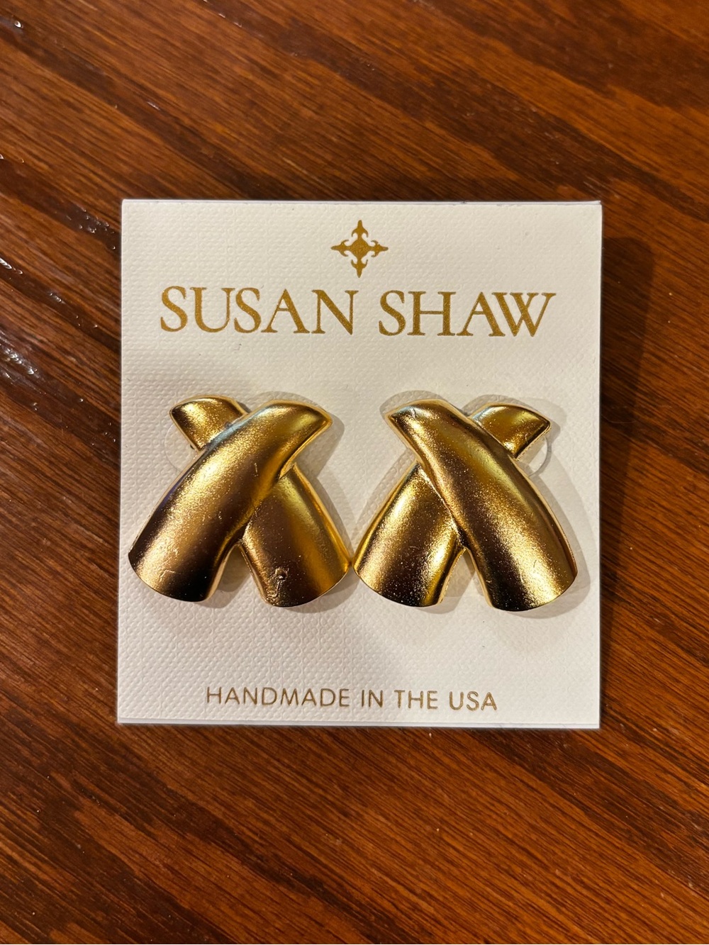 Susan Shaw Gold Plated Stud Earrings